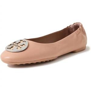 NEW TORY BURCH women's footwear claire cap-toe ballet in light sand